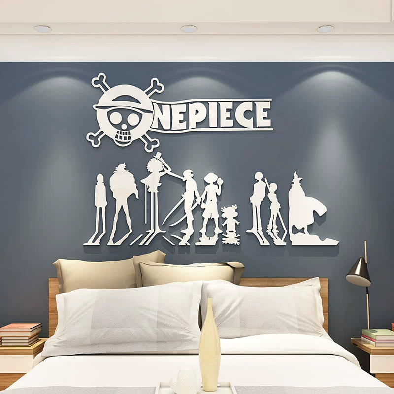 Three dimensional poster on wall, stickers for bedroom, sticker, in 3d format