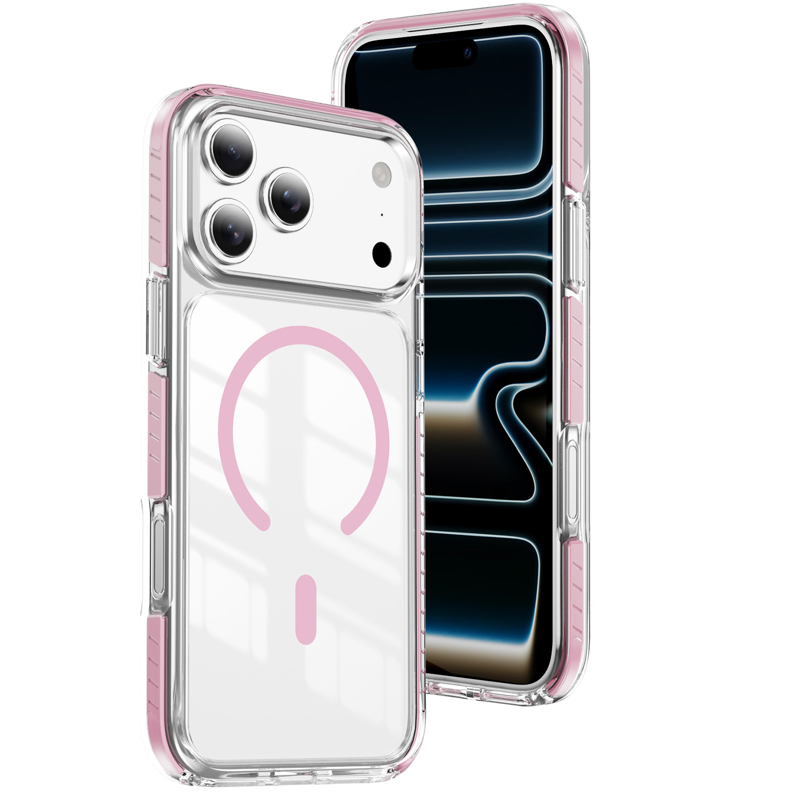 适用于iPhone17Pro Max新品透明磁环手机壳16晶盾彩条防摔盔甲壳 - 10