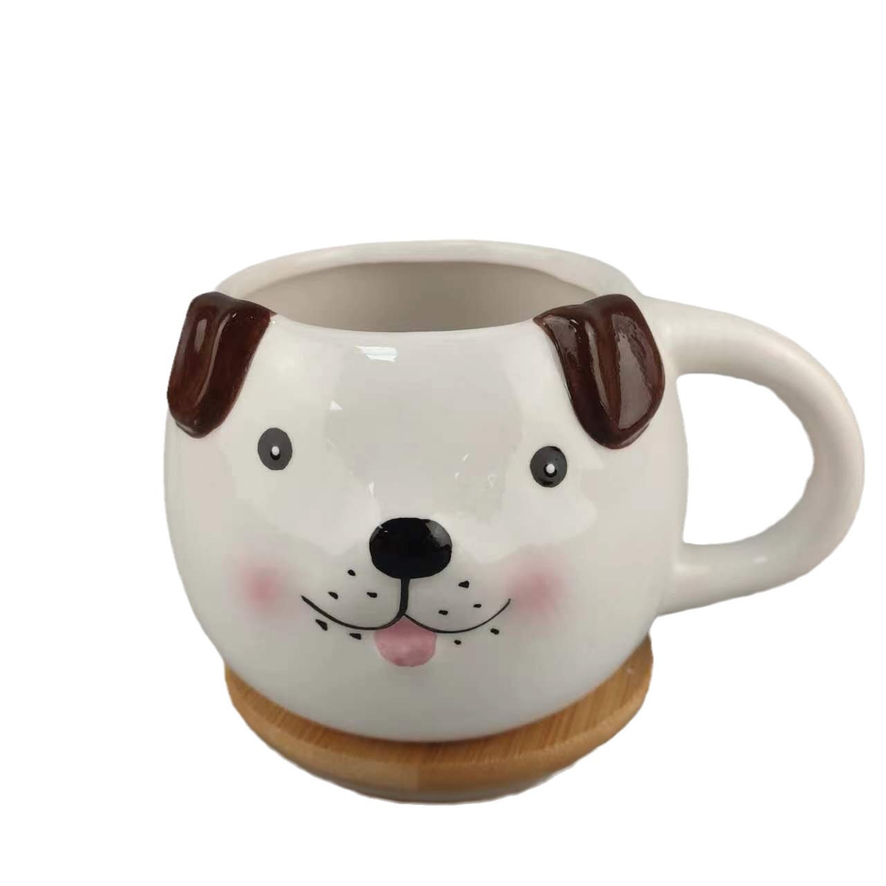 Versión de cerámica linda taza de cachorro linda taza creativa taza de desayuno de oficina personalizada taza de agua de pareja de cerámica formulada