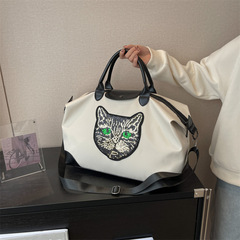 Travel bag, cat short-distance small luggage bag, lightweight large-capacity accommodation storage bag for maternity, sports and fitness bag wholesale