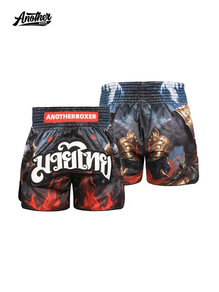 Anotherboxer New Flame Bear Free Fighting Pants Martial Arts Shorts Muay Thai Men and Women Mma