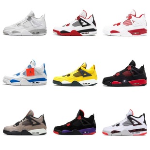 Putian Trendy Shoes Export Dropshipping Aj4 Sports Basketball Shoes Paris Cat White Oreo Hot Melt Rock Electric Female Huang Qiao 4