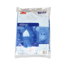 3M4532+蓝色防护服带帽连体喷漆化学有限次使用防静电防尘服