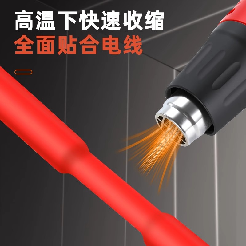 Caja de color de cableado en caliente retráctil tubo de aislamiento manga eléctrica resistente a altas temperaturas engrosada manga protectora de cable flexible impermeable