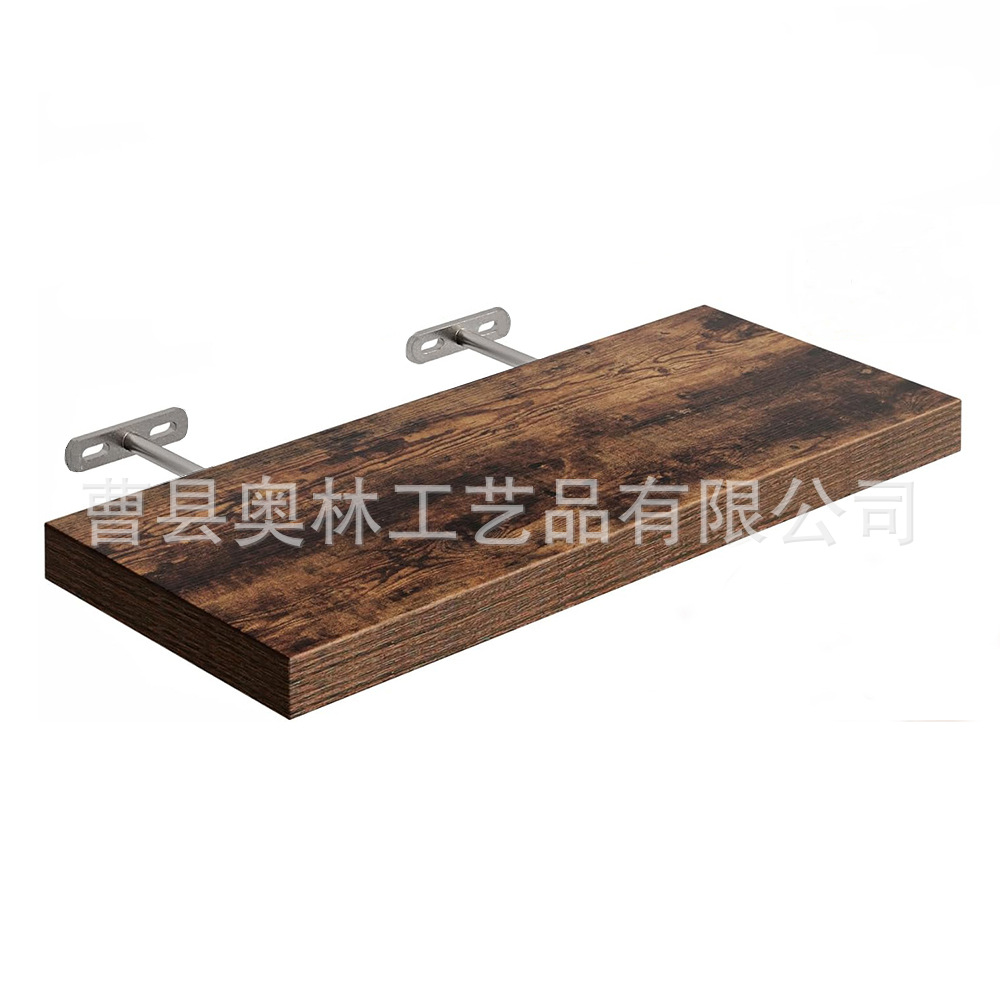 Estante de pared de madera de estilo rústico Estante de almacenamiento de partición flotante montado en la pared Estante de almacenamiento y acabado Floating Shelves