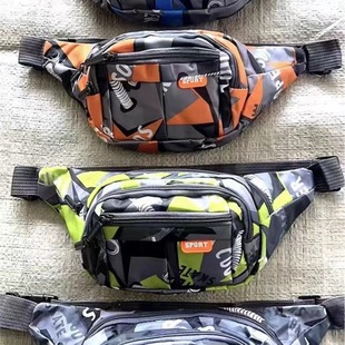 Sports Waist Bag Women's Fashion Waterproof Cloth Large Capacity Multi-Layer Business Waist Bag Men's Cash register Wallet Fitness Bag Chest Bag