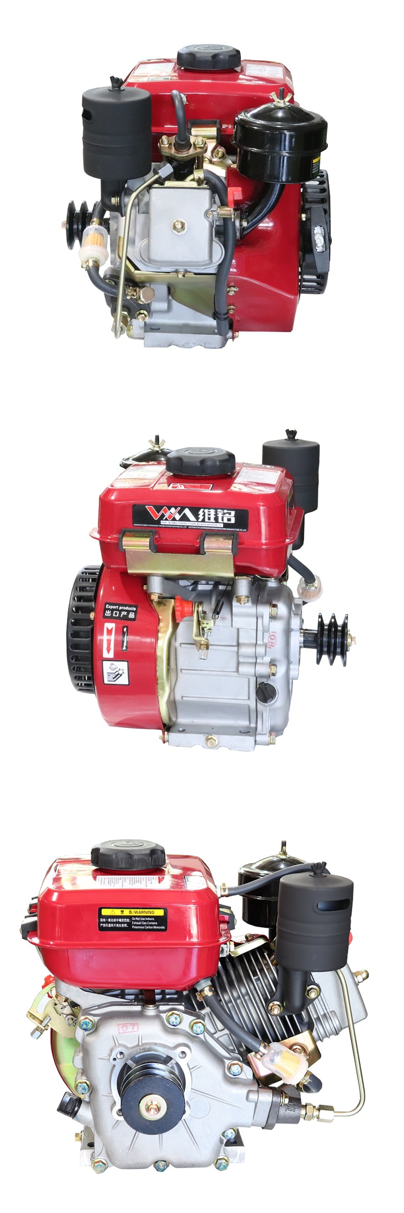 Small Diesel Engine 168F Single Cylinder Air-Cooled Thresher Micro Tillage Machine Water Pump Generator Trowel Thresher