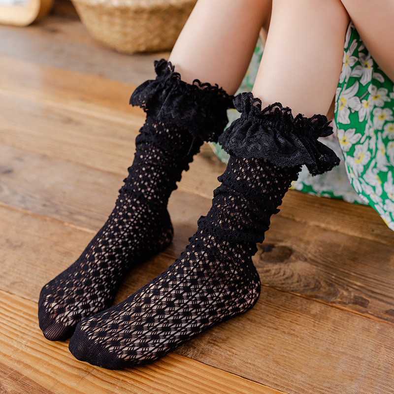 Summer thin lace breathable children's knee socks