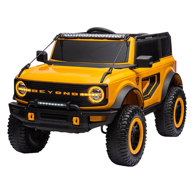 Nuevo coche eléctrico para niños asiento de cuatro ruedas con tracción a las cuatro ruedas control remoto recargable doble cochecito todoterreno bebé juguete