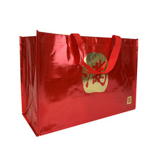 外贸大容量防水编织覆膜购物袋超市手提袋单肩包收纳袋买菜包