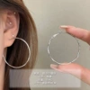 3604【Silver 4cm】Pair of one-on-one