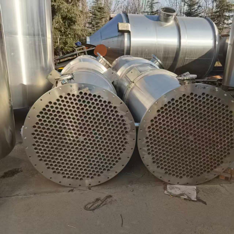 二手列管冷凝器 不锈钢螺旋板传导式换热器 5扫300平方现场适压
