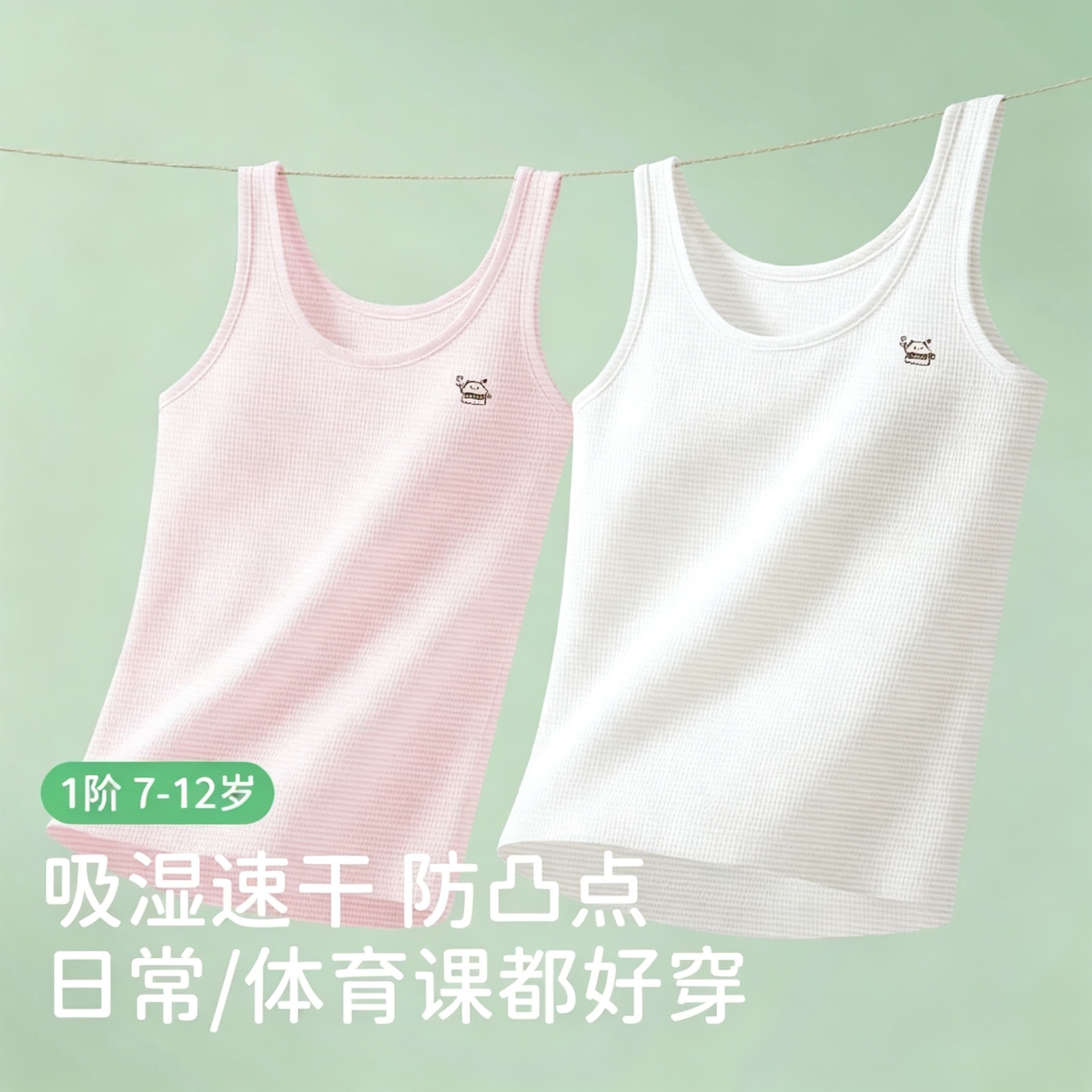 Niñas ropa interior período de desarrollo tubo superior niñas estudiantes de escuela primaria adolescentes niñas niños usan Chaleco de malla delgada image 3