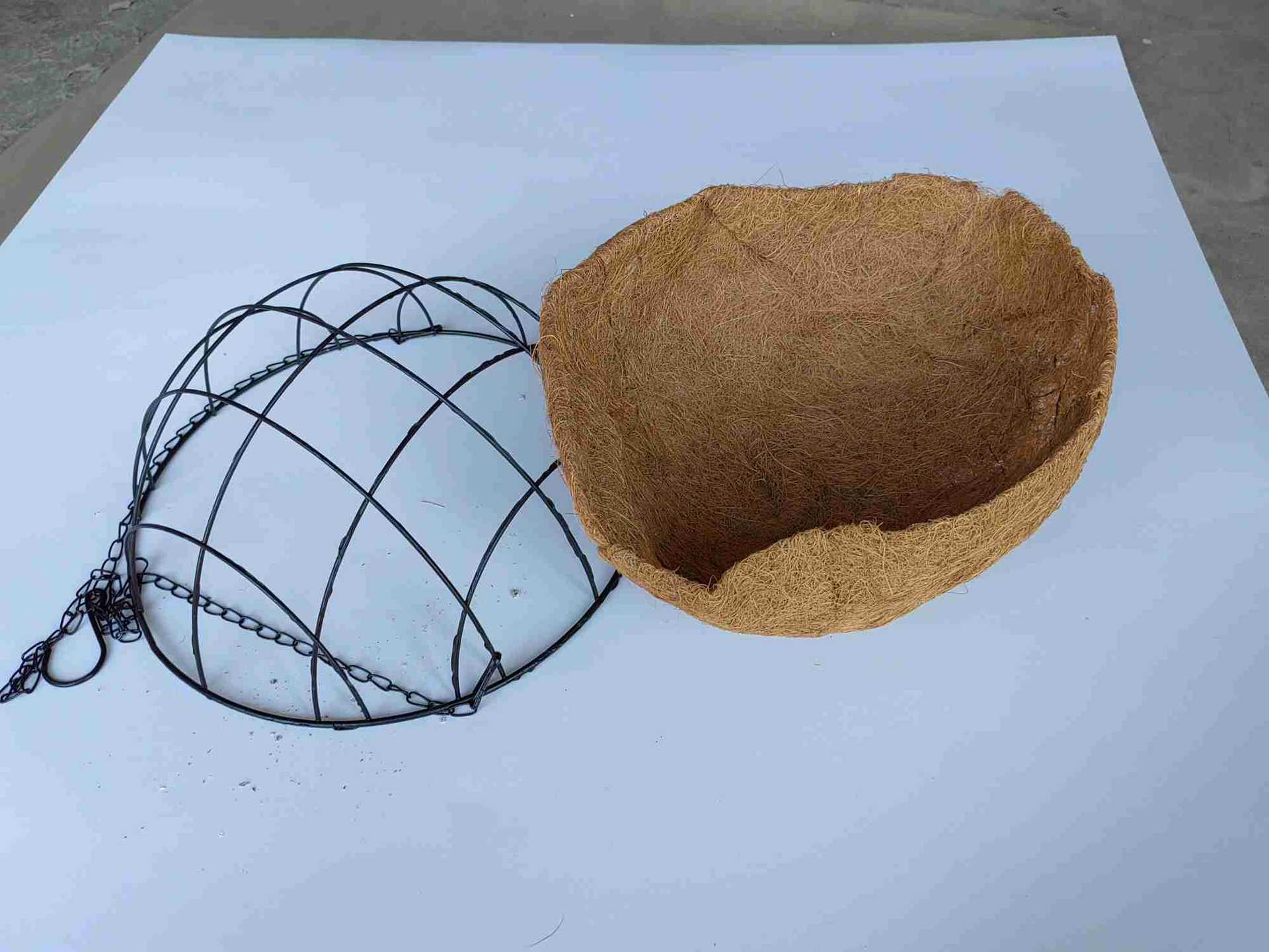 工厂直销阳台花篮椰棕椰衣花盆吊盆假花吊篮吊兰跨境电商仿真绿植