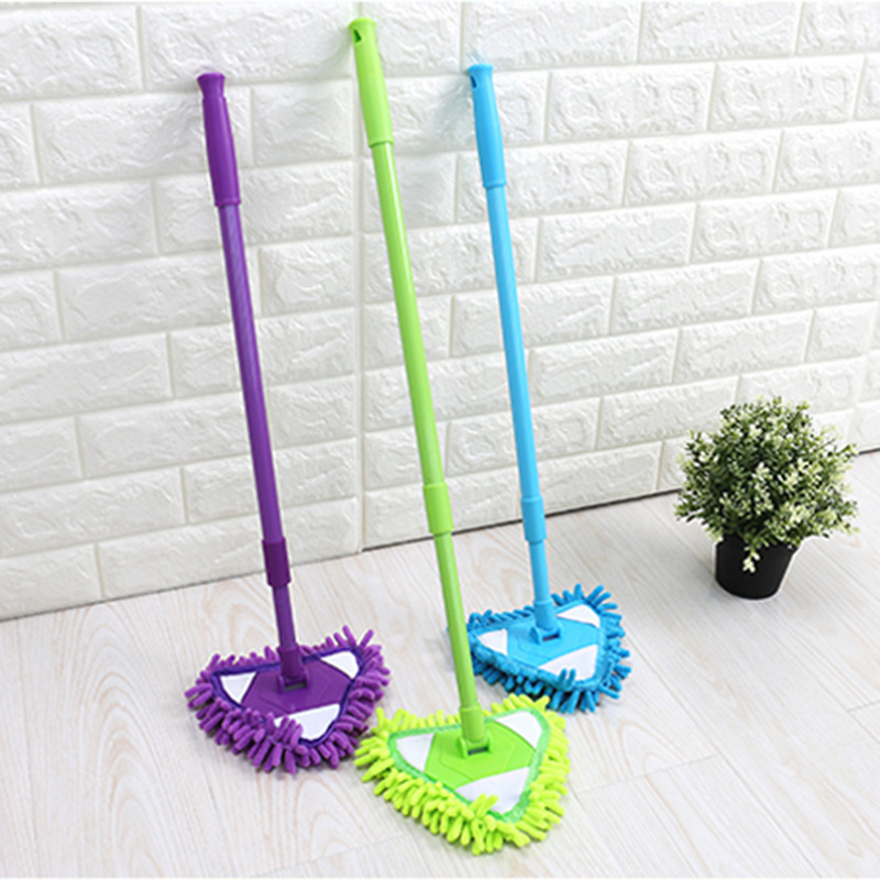 Triangular Small Mop Mini Ceiling Cleaning Artifact Car Wash Car Telescopic Cleaning Small Mop