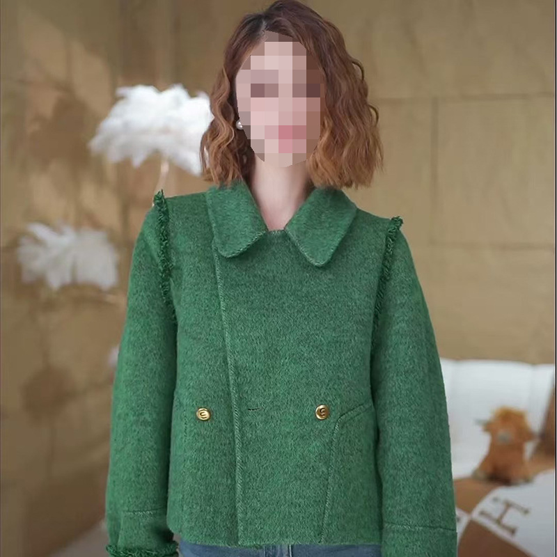New Women's Fashion Autumn and Winter Lapel Multi-Color Short Wool Coat Wholesale Stylish Top Jacket