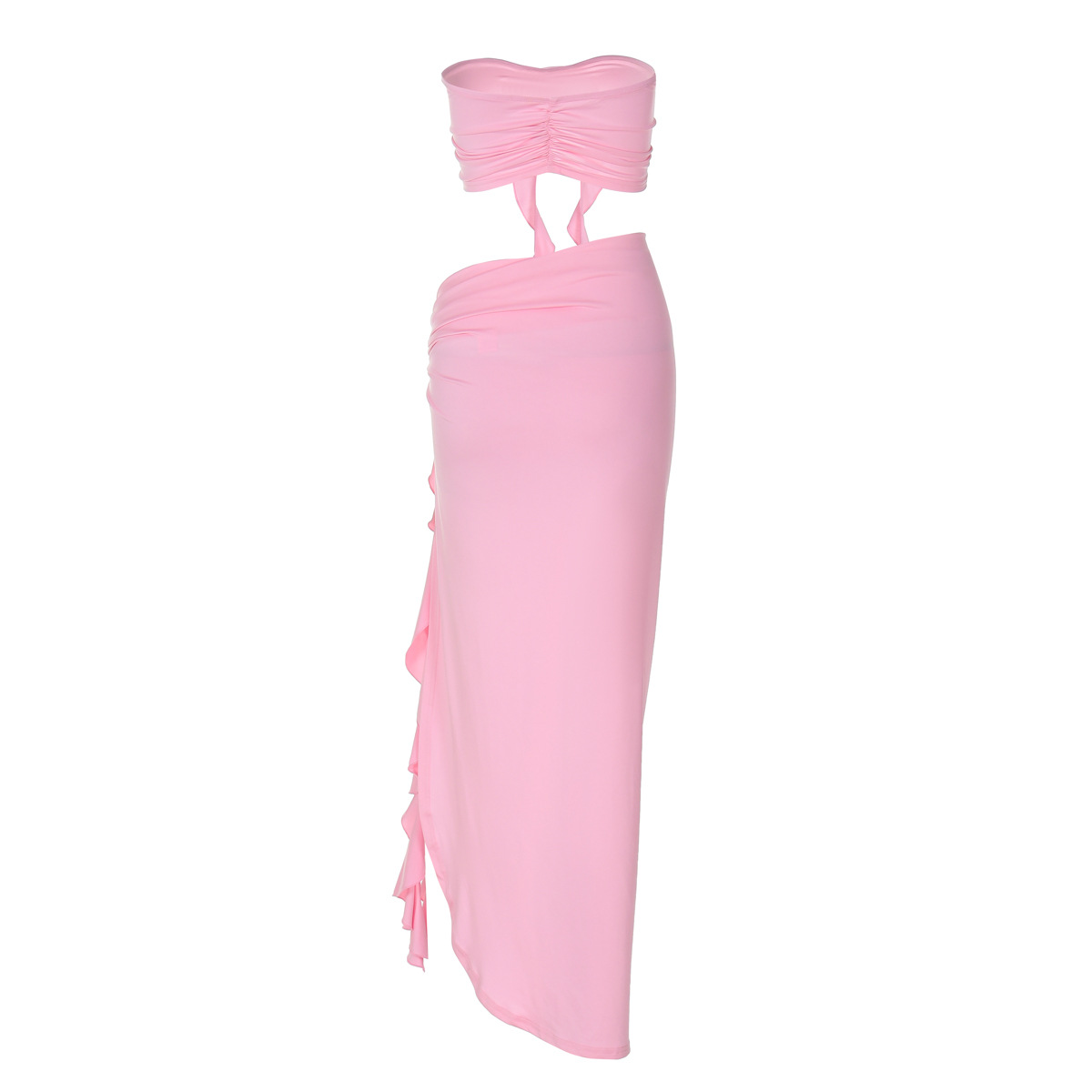 282g Weight Sleeveless Sleeve Length Spandex, Polyester, Milk Fiber Fabric Type High Waist Waist Line Regular Top Length Skirt Co-ord Set Sets Type 2 Pieces Set Quantity Prom Occasion Strapless Neckline Slim Fit Type Flower Pattern Summer Season Sexy Style Asymmetrical Craft Prom Women's Sexy Flower Spandex Polyester Milk Fiber Skirt Co-ord Set Skirt Sets 13