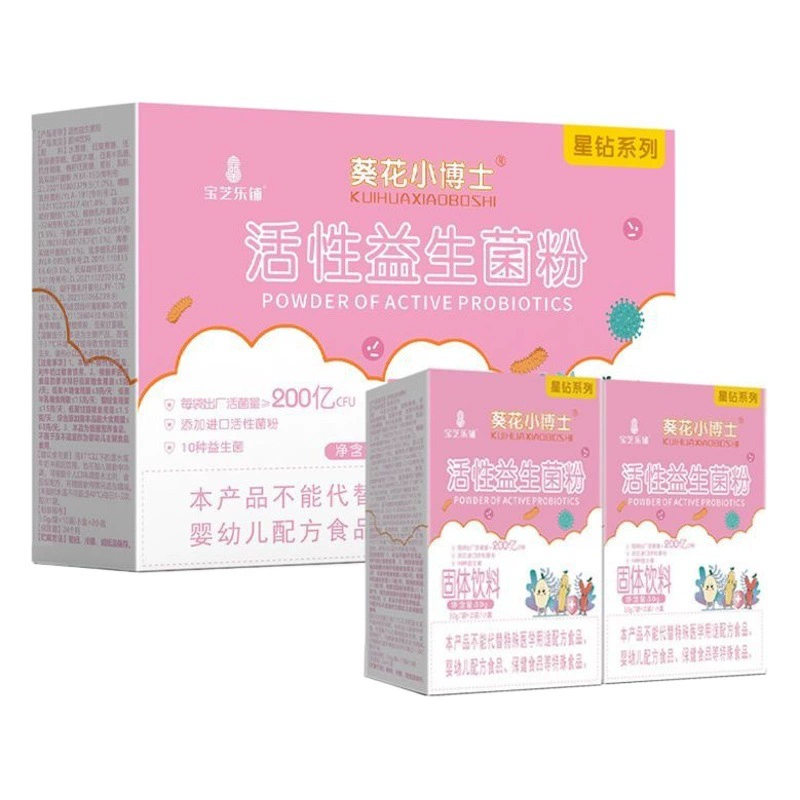 Dr. Sunflower Active ProBiotics, лиофилизированный порошок для детей и взрослых, универсальная оздоровление кишечника и уход за желудком