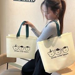 無紡布手提袋高檔服裝店印logo袋子環保 購物袋加厚卡通肩背袋子