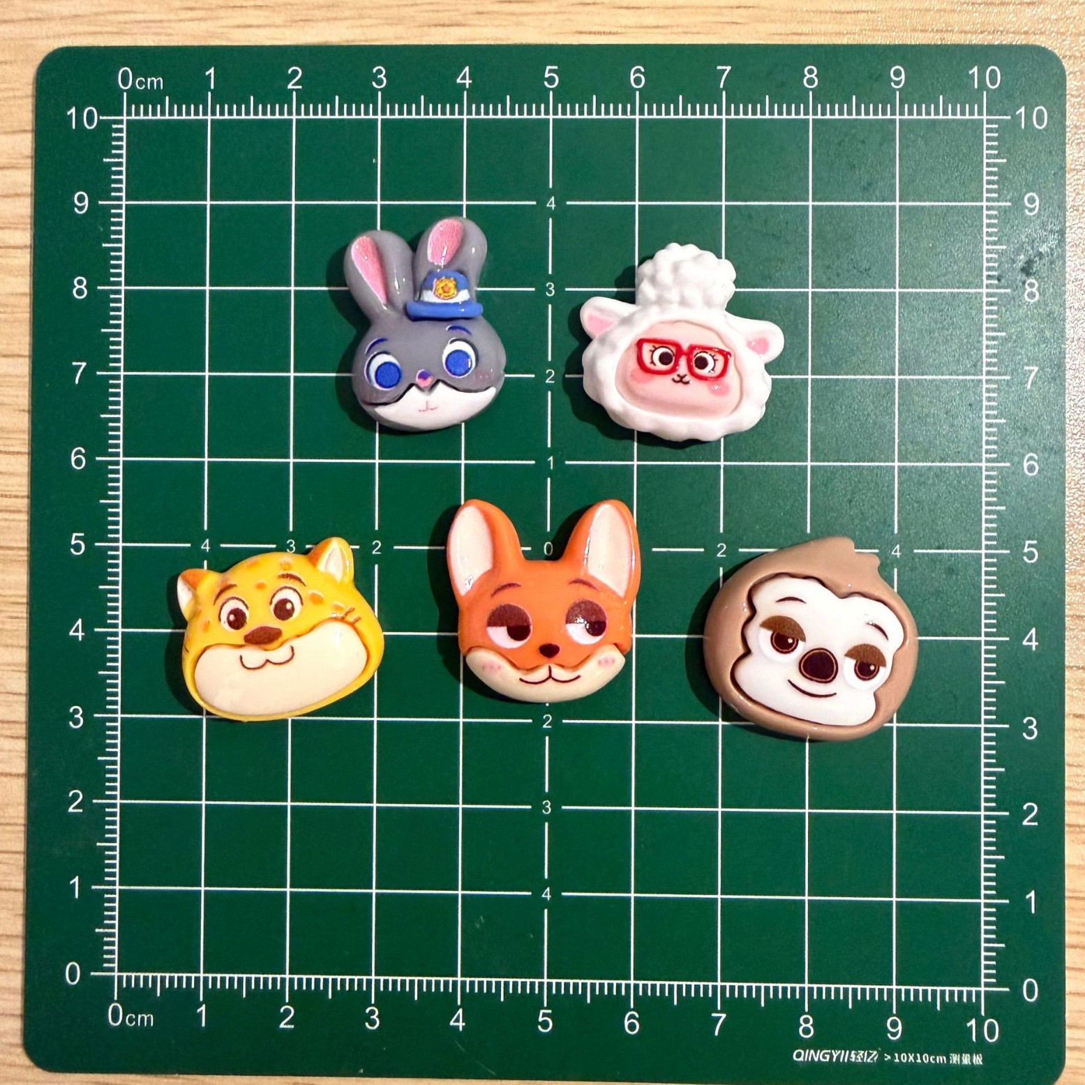 新款疯狂动物城树脂配件 diy奶油胶发夹发饰钥匙扣手机壳配饰