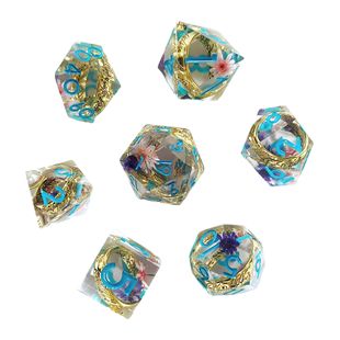 Resin Longan Dice Movable Longan Dice Dnd Dungeons and Dragons Rpg Board Game Multi-Sided Quicksand Dice