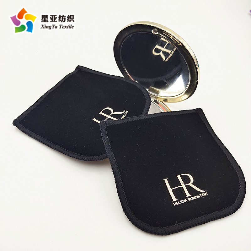 绒布袋工厂黑色植毛绒袋镜子小饰品收纳袋迷你化妆小布袋批发首饰