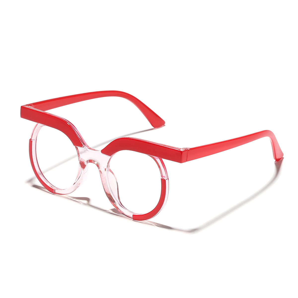 Nuevas gafas planas europeas y americanas, gafas de estilo ins personalizadas, gafas literarias retro de carey redondas americanas