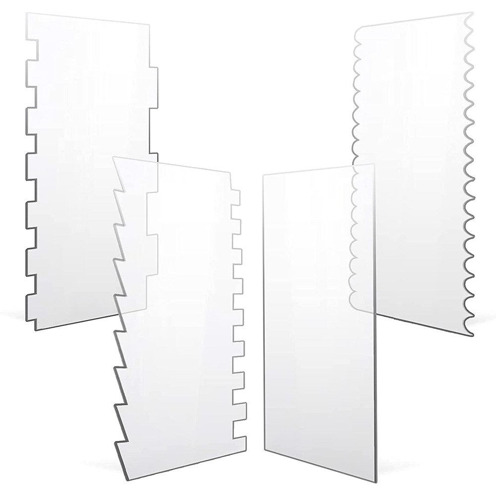 Cake glaseado raspador crema pastel alisado raspador borde de la torta raya peine crema pastel suave Decoración