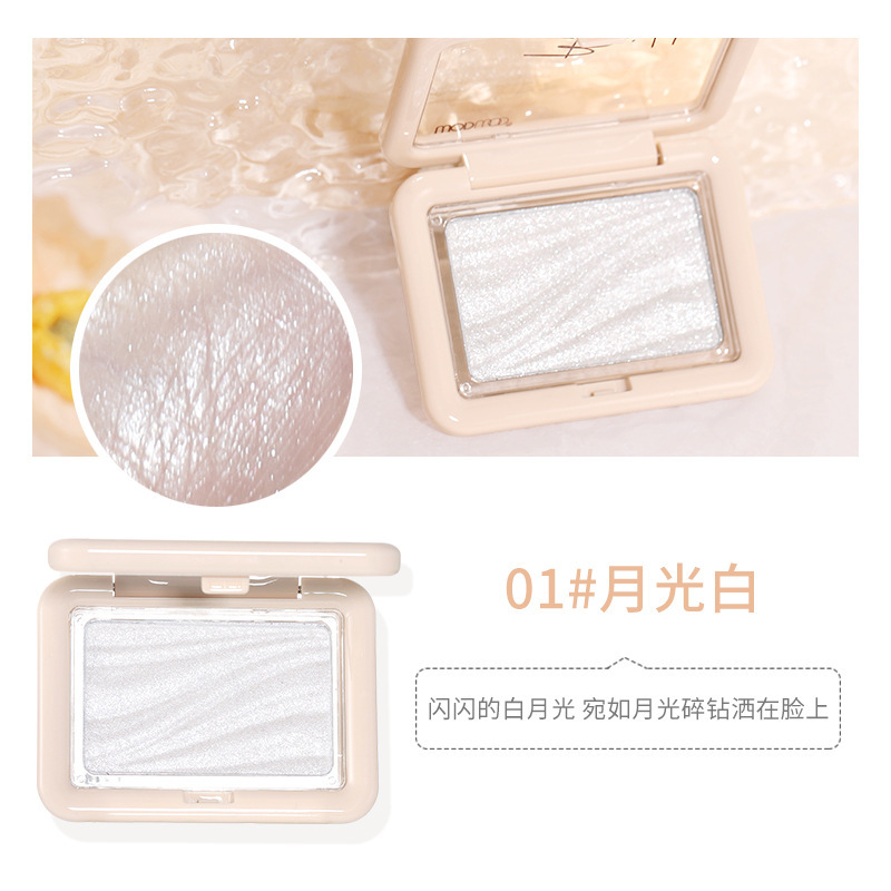 WODWOD polvo de alto brillo fantasma de luz suave, brillo fino, cuerpo, cara, brillo, ojos tridimensionales naturales, polvo flash