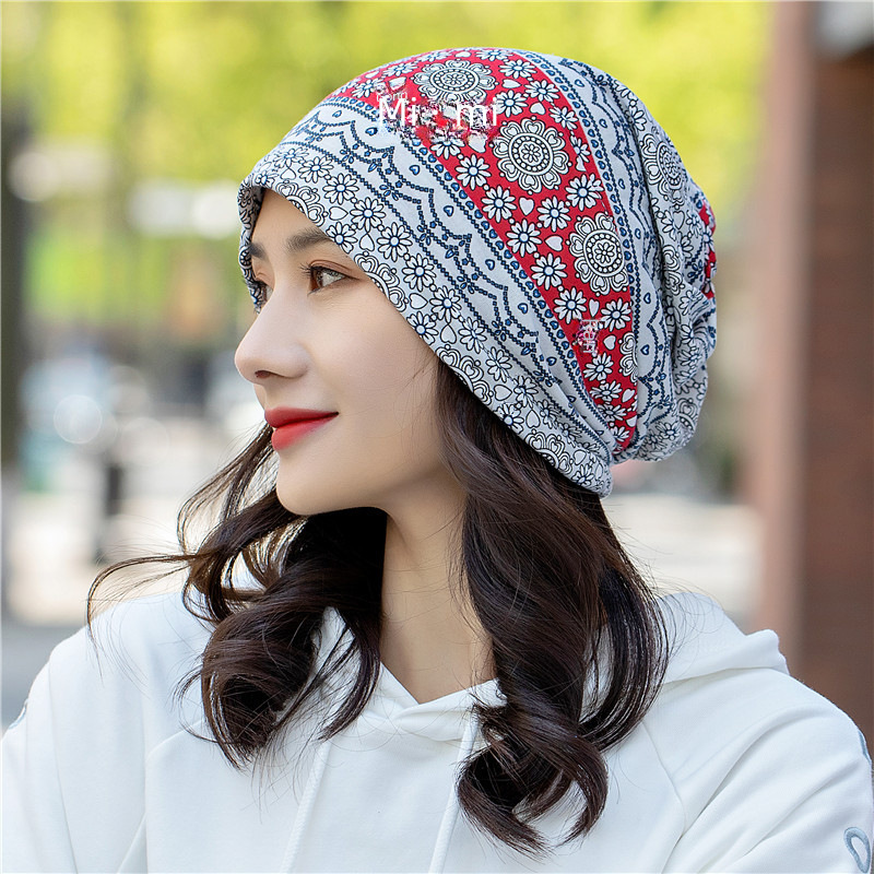 Pullovermütze im ethnischen Stil, Serie im europäischen und amerikanischen Stil, koreanischer Stil, Wickelmütze mit Cashew-Blumen, Mütze für Schwangere, Stapelmütze, Schal mit doppeltem Verwendungszweck_voghion.com