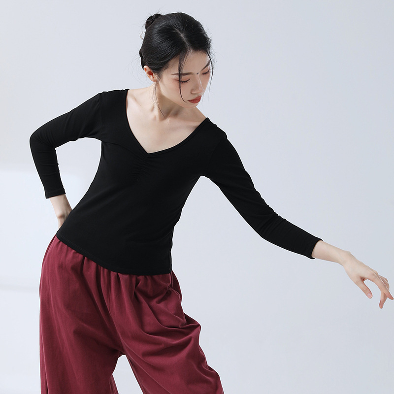 大人の形の服のダンスの練習服の女性の上着の芸考の訓練服の形のヨガ服の日常の長袖のダンス服|undefined