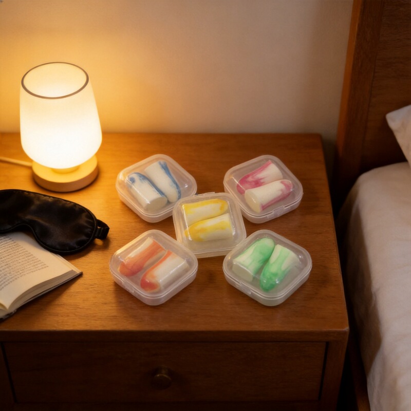 Colorful two-color Bell earplug anti-noise anti-snoring sound insulation earplug sleep slow rebound memory foam earplug