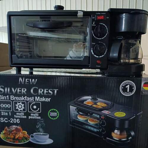 Manufacturer's foreign trade three-in-one breakfast machine with baking timer function, household automatic toaster sandwich machine