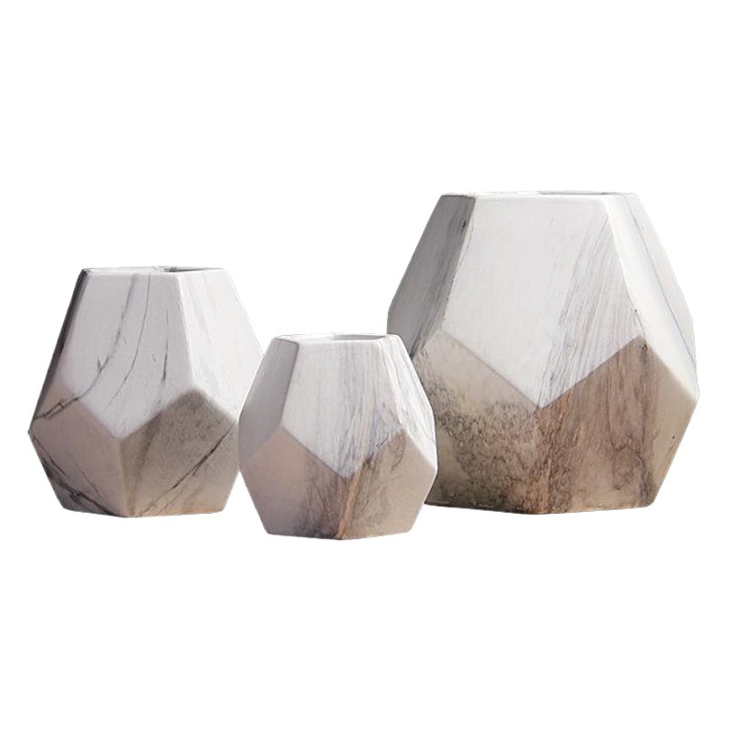 Decoración del hogar nórdico florero decoración salón arreglo de flores TV gabinete fresco marbling decoración de moda al por mayor