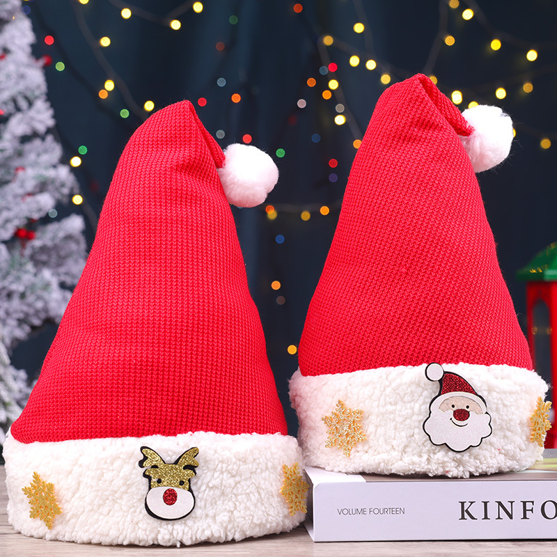 Christmas old man snowman hat children's adult knitted wool headdress kindergarten gift decoration_voghion.com