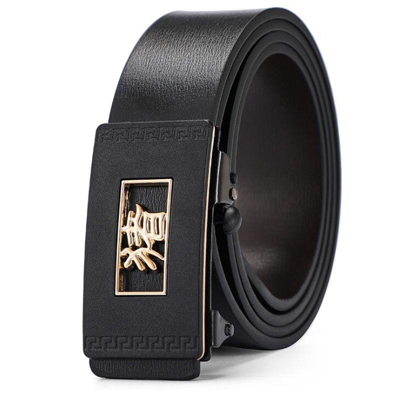 Cinturón automático para hombre moda juvenil casual y negocios sin dientes