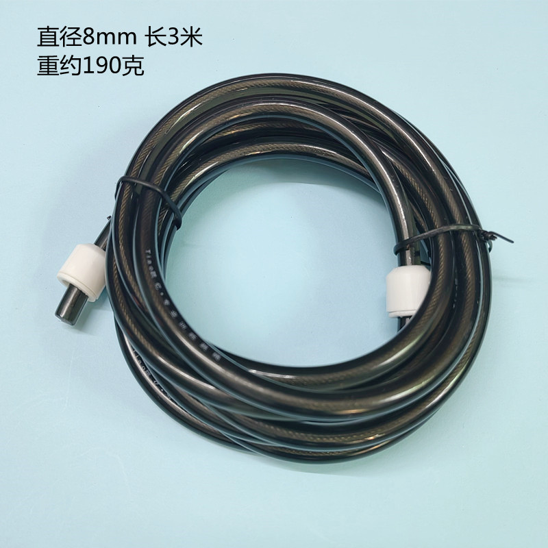 8mm 검정색 3m + 버클(두꺼운 로프의 경우 손잡이를 사용할 수 있는지 확인하세요)