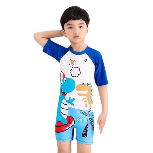 New children's swimsuit boy one-piece cartoon cute sun protection boy treasure student surfing swimsuit hot spring swimsuit