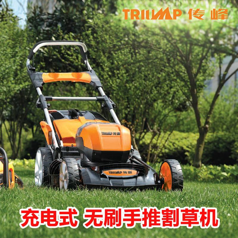 传峰58V电动除草机大功率电动专业剪草机草坪修剪机割草机推草机