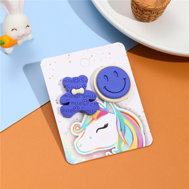 Cartoon Style Bear Resin Bowknot Kidu0027S Ear Studs 1 Pair