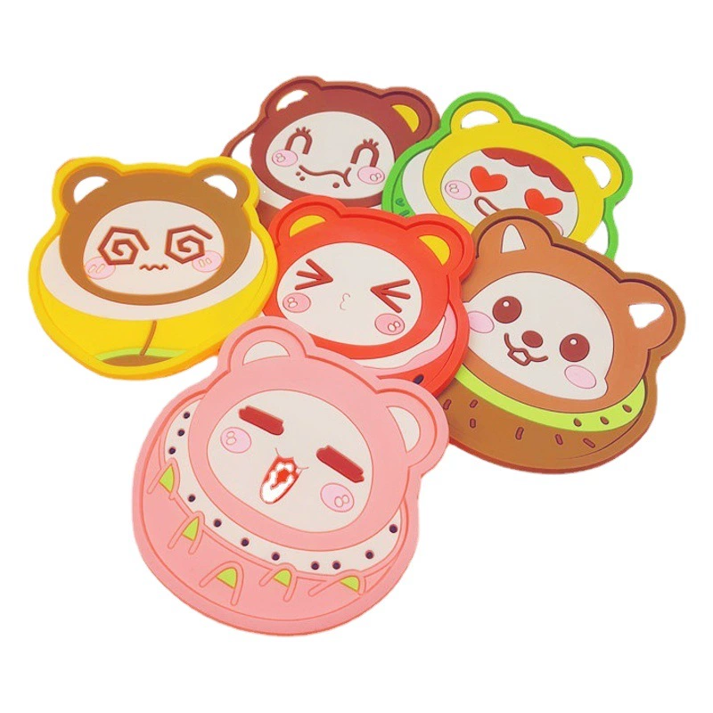 Прямые поставки с фабрики милый мультфильм подставки для фруктов ПВХ мягкий резиновый теплоизоляционный коврик нескользящий коврик модный коврик для столовых приборов Настольный коврик