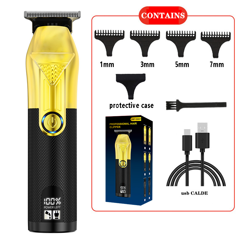 Cortadora de pelo T9 cabeza óptica cortadora de cabello eléctrica profesional cortadora de cabello eléctrica aceite cabeza cortadora de cabello talla marca maquinilla de afeitar recargable