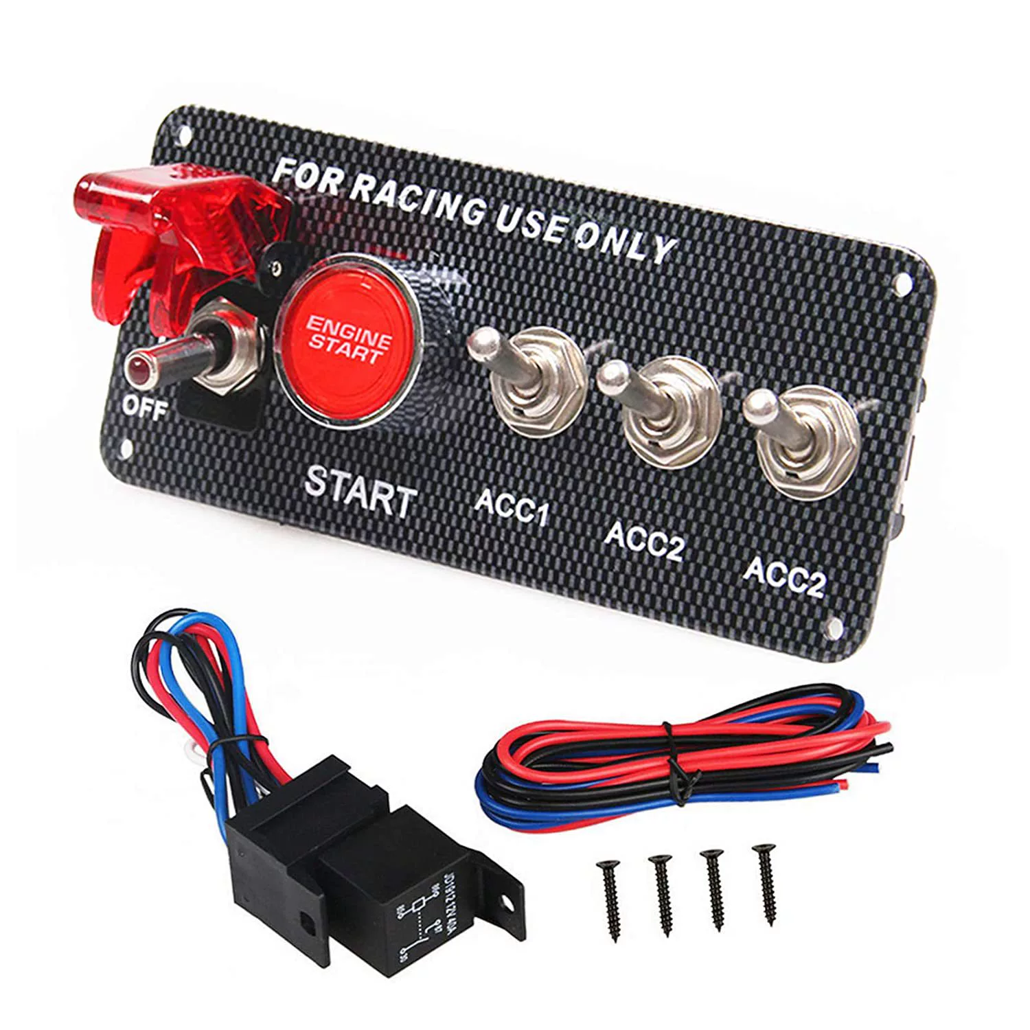 PN-SAC5 Панель переключателя зажигания Модификация автомобиля Панель пускового переключателя в один клик Комбинация пять в одном клике