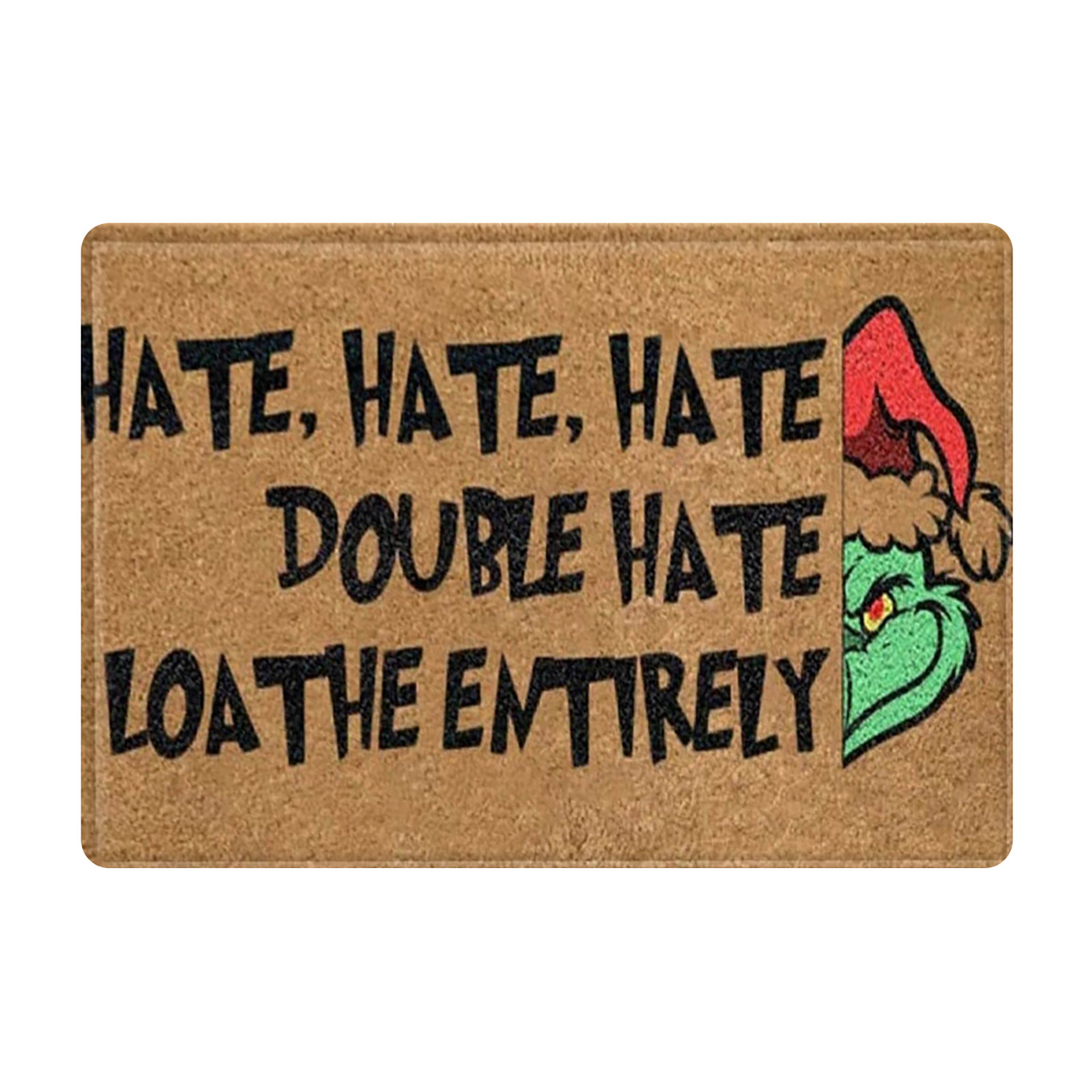 En stock Grinch alfombra del piso transfronterizo alfombra de Navidad alfombra de puerta de vacaciones verde payaso alfombra del piso