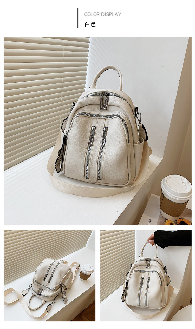 Nihaojewelry Wholesale New Trendy Fashion Soft Leather Messenger Dual-use Backpack display picture 12