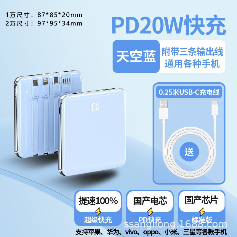 【新国家標準3c認証】パワーバンク 10000mAh 大容量 コンパクト ポータブル パワーバンク PD120W|undefined