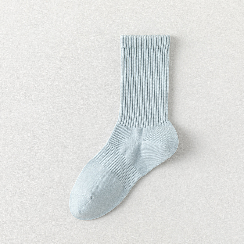 Calcetines de algodón de color sólido, calcetines de algodón resistentes a la bola, sin costuras, calcetines de embalaje independientes.