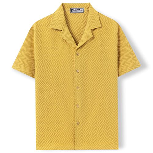 Amazon Independent Store Men's Shirts Summer New Suit Collar Solid Color Short Sleeve Floral Men's Shirt A0303