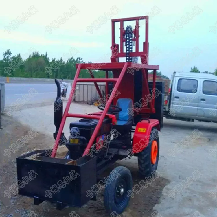 卡博恩 拖拉机打夯机 拖拉机链条夯打夯机 柴油地基砸夯机