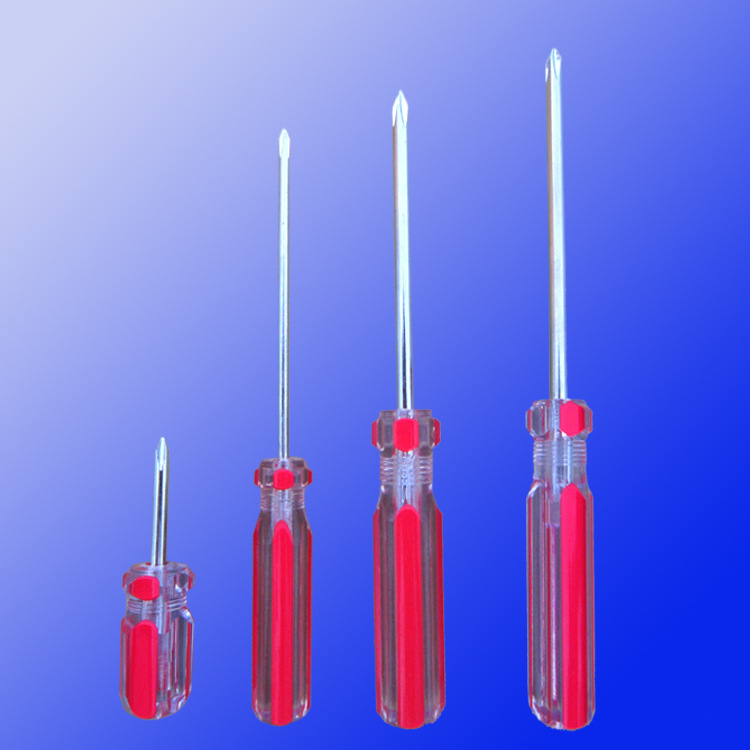 彩条柄十字螺丝刀 十字螺丝批 十字起子 带磁5*100